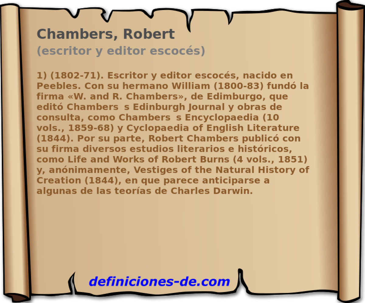 Chambers, Robert (escritor y editor escocs)