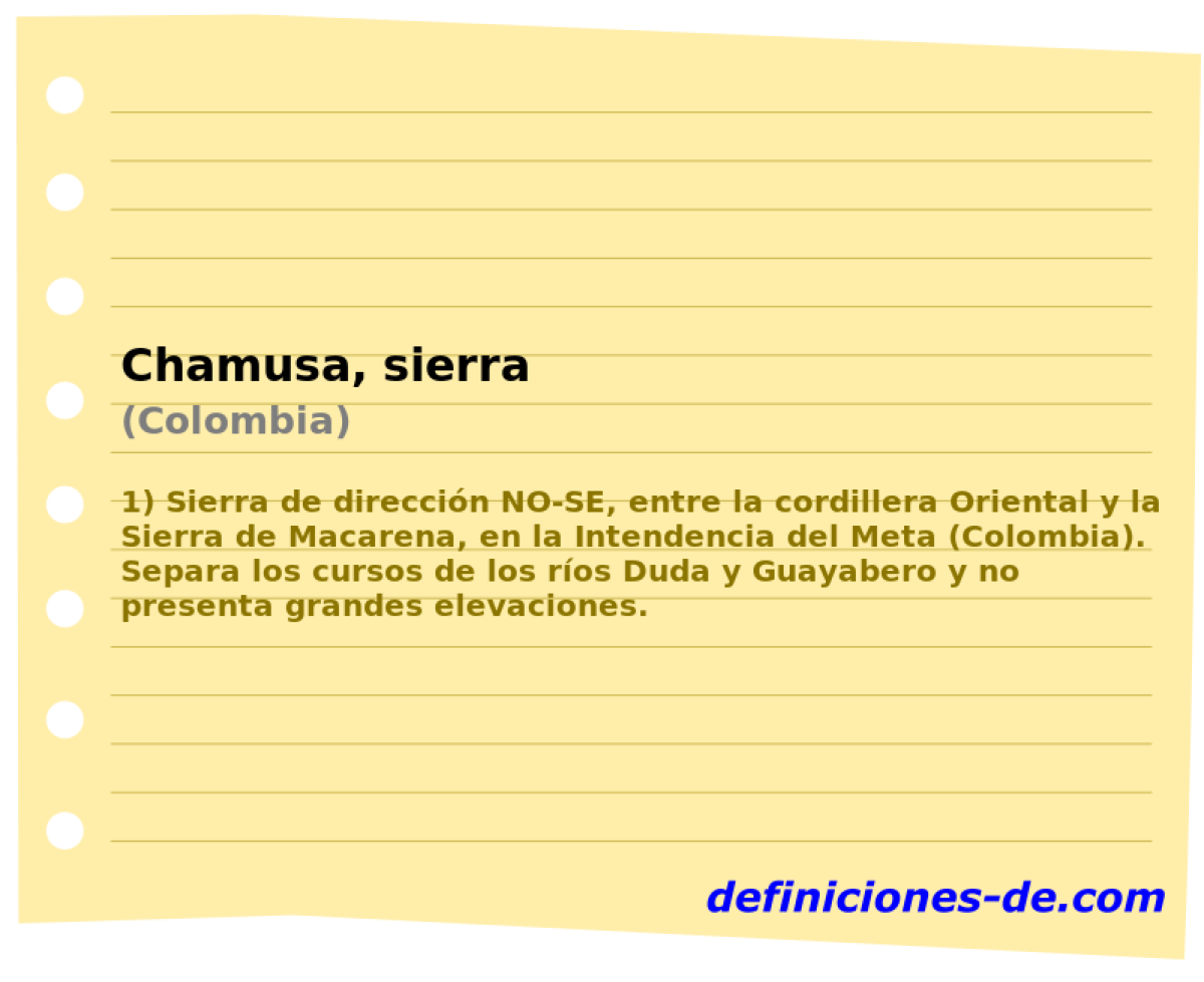 Chamusa, sierra (Colombia)