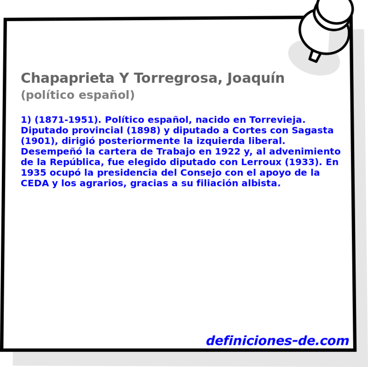 Chapaprieta Y Torregrosa, Joaqun (poltico espaol)