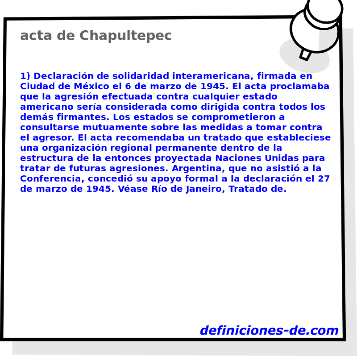 acta de Chapultepec 