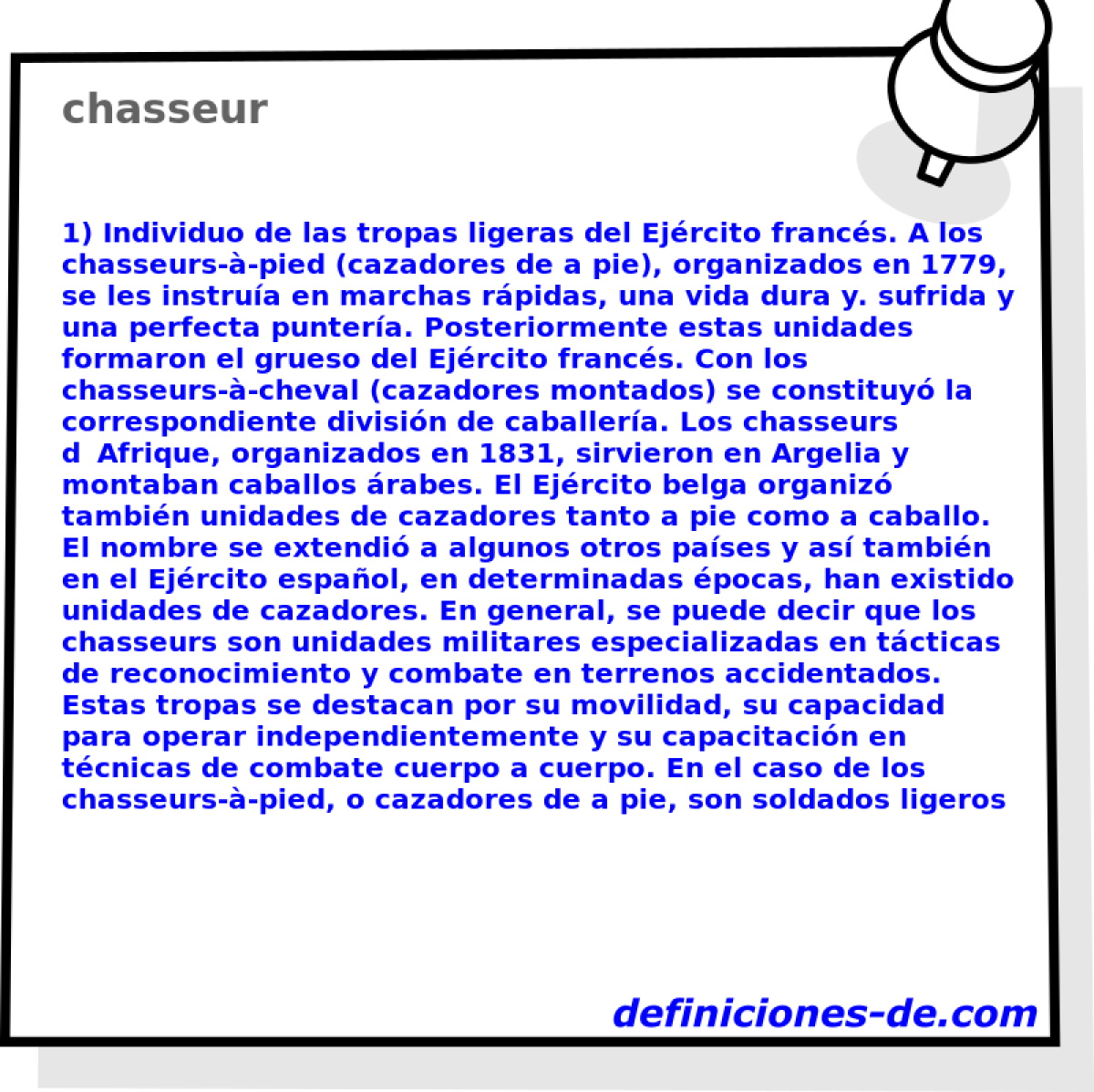 chasseur 