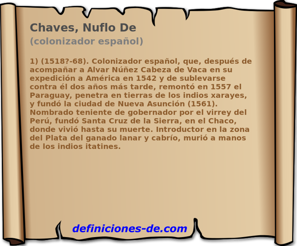 Chaves, Nuflo De (colonizador espaol)