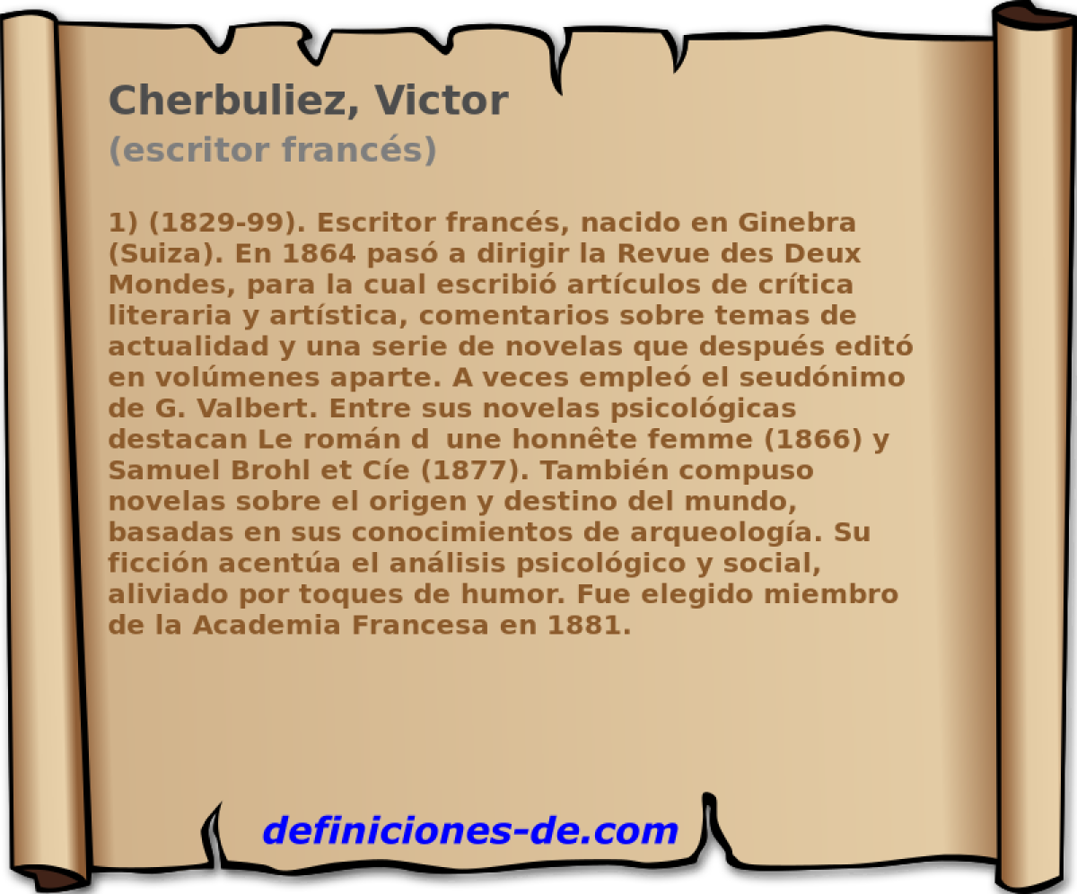 Cherbuliez, Victor (escritor francs)