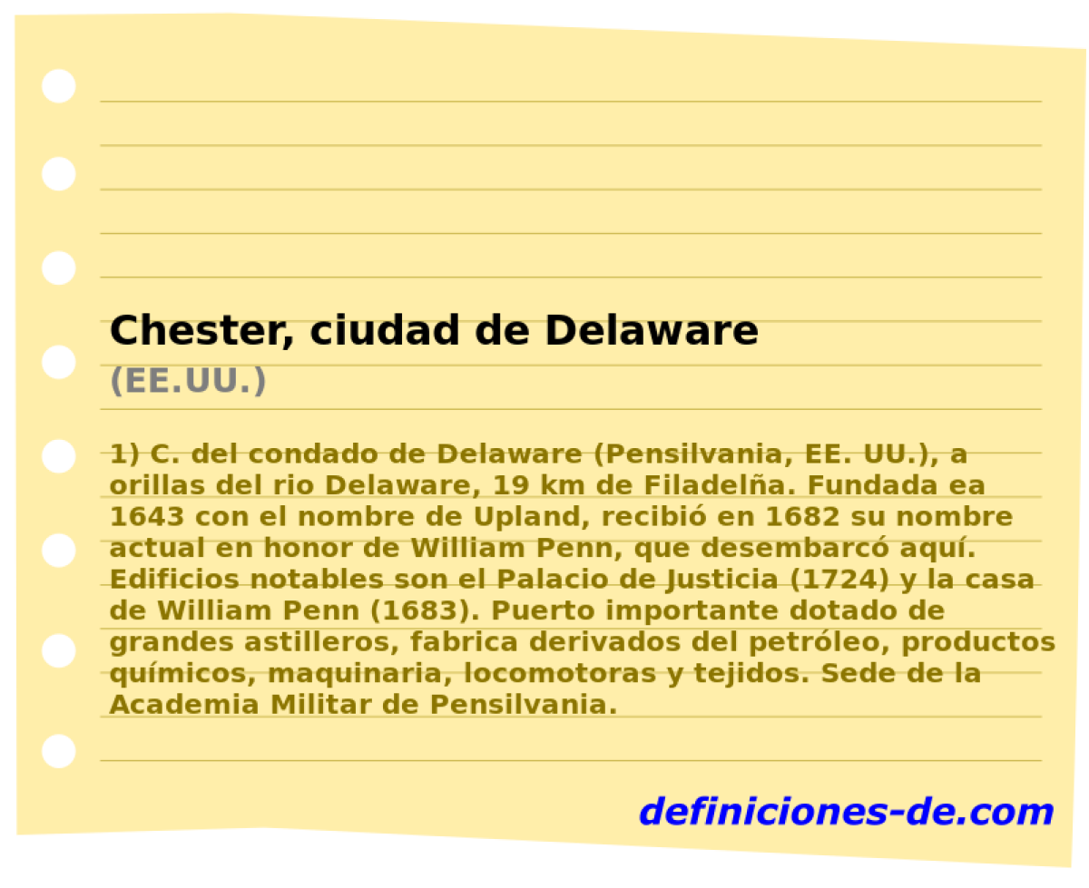 Chester, ciudad de Delaware (EE.UU.)