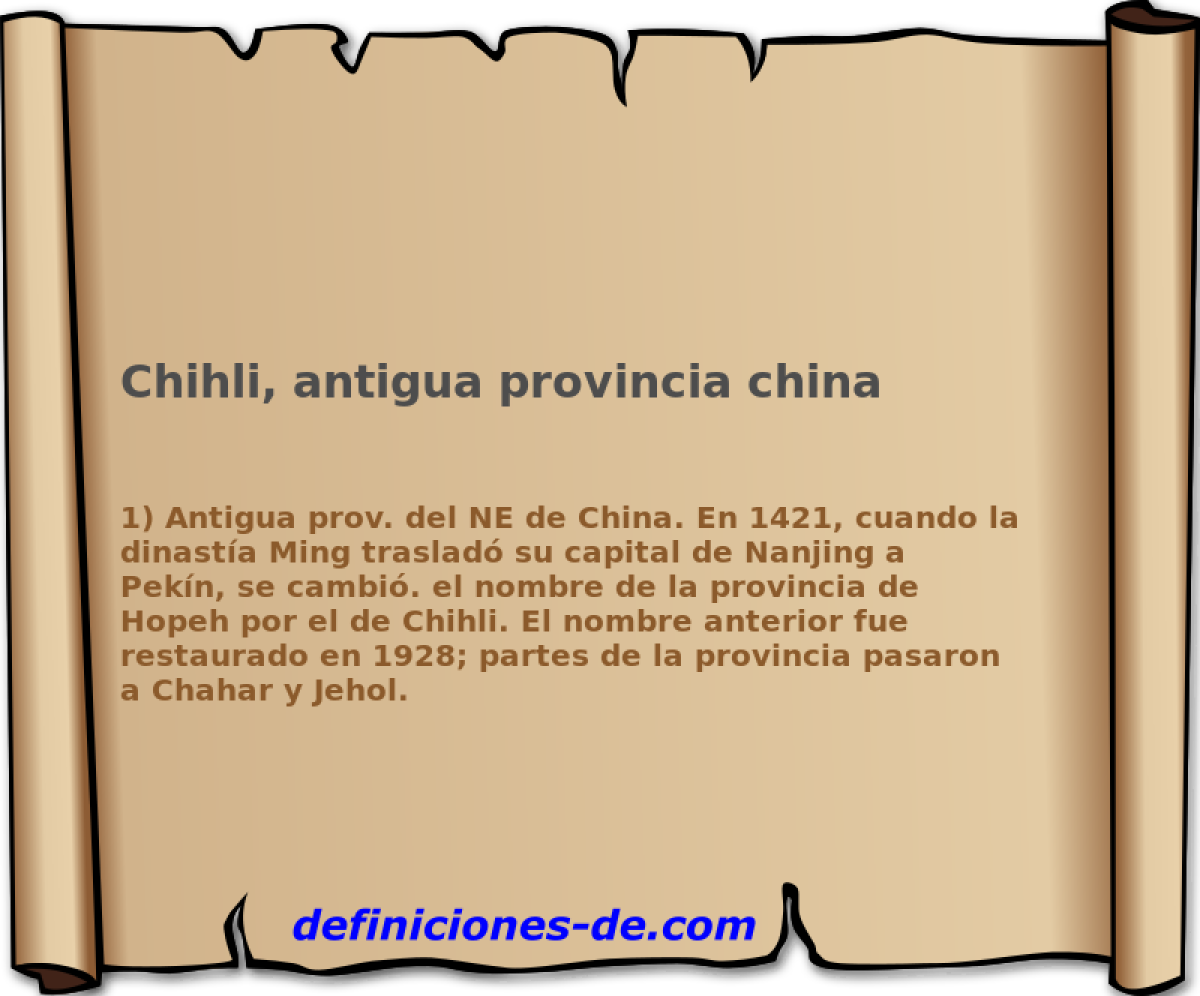 Chihli, antigua provincia china 