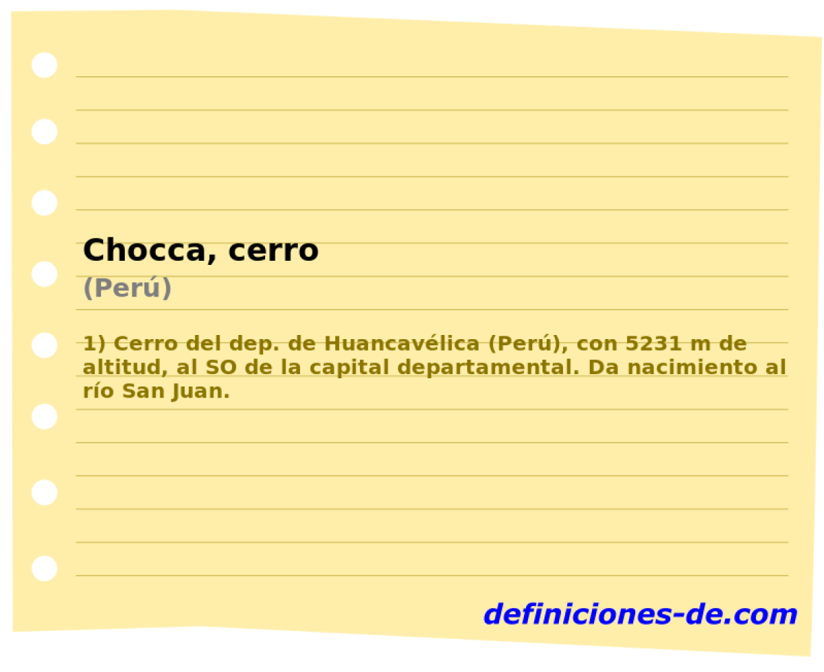 Chocca, cerro (Per)
