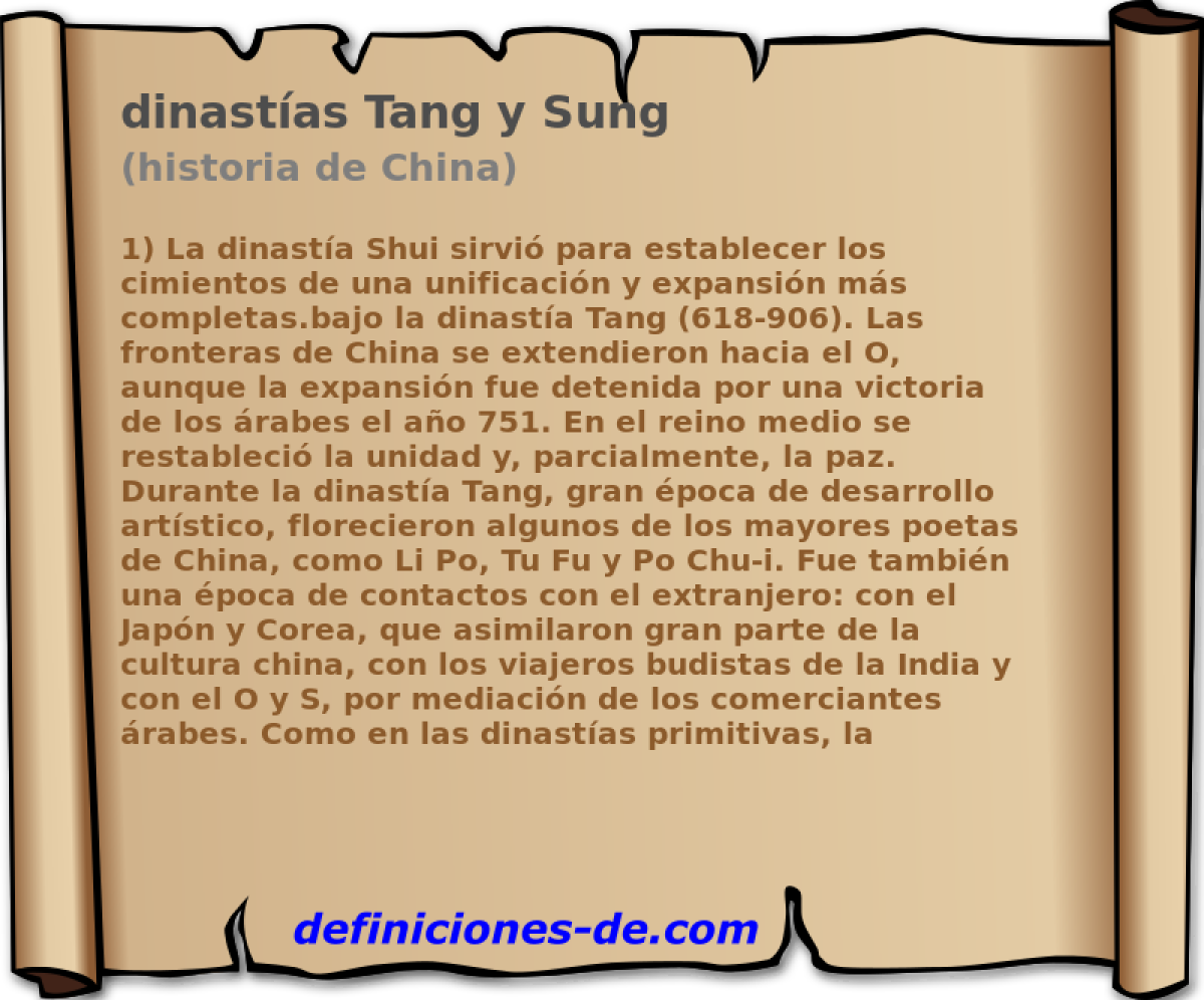 dinastas Tang y Sung (historia de China)