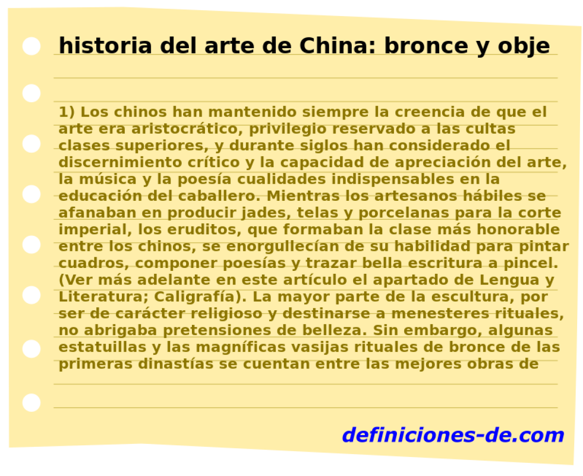 historia del arte de China: bronce y objetos de adorno 