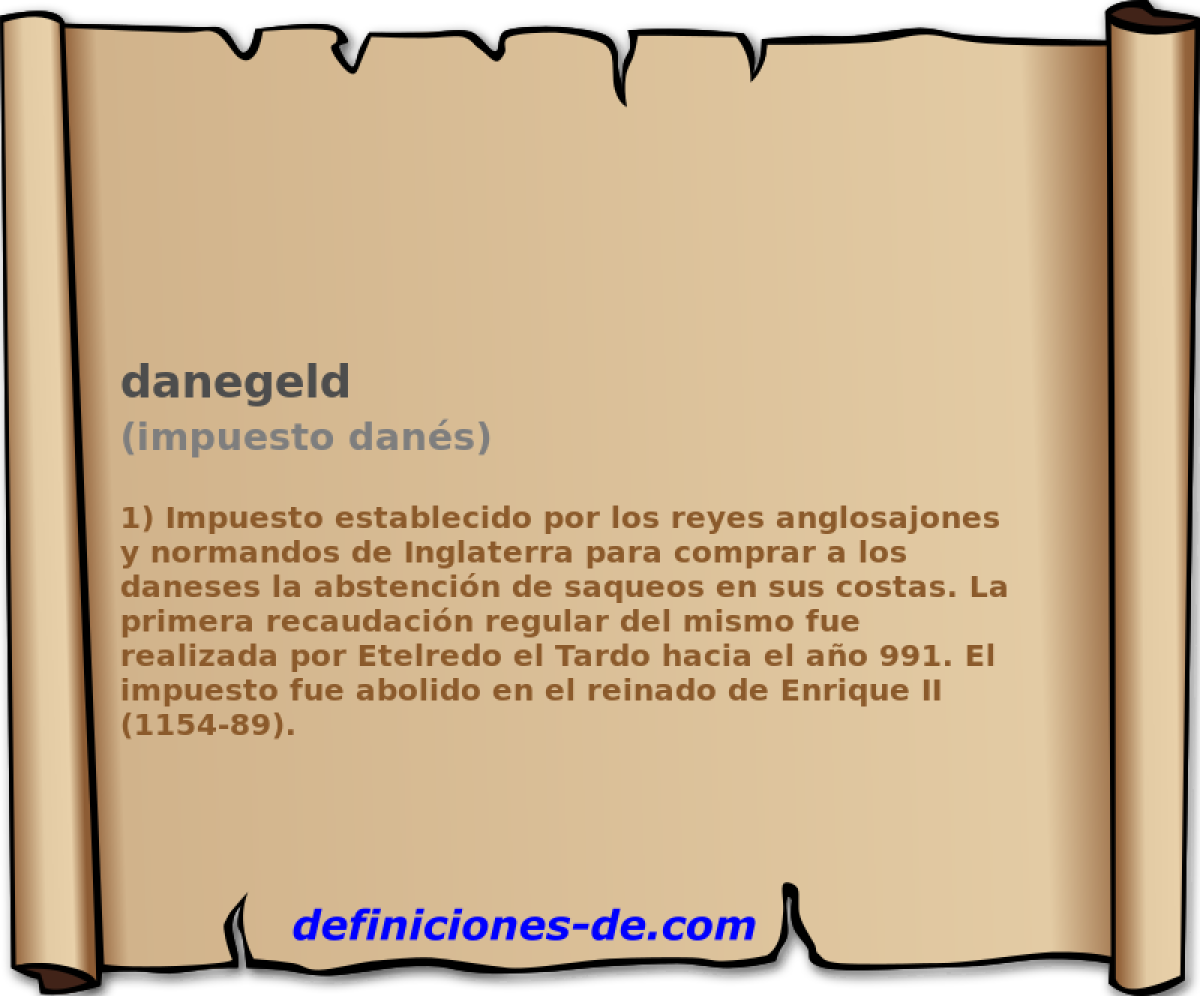 danegeld (impuesto dans)