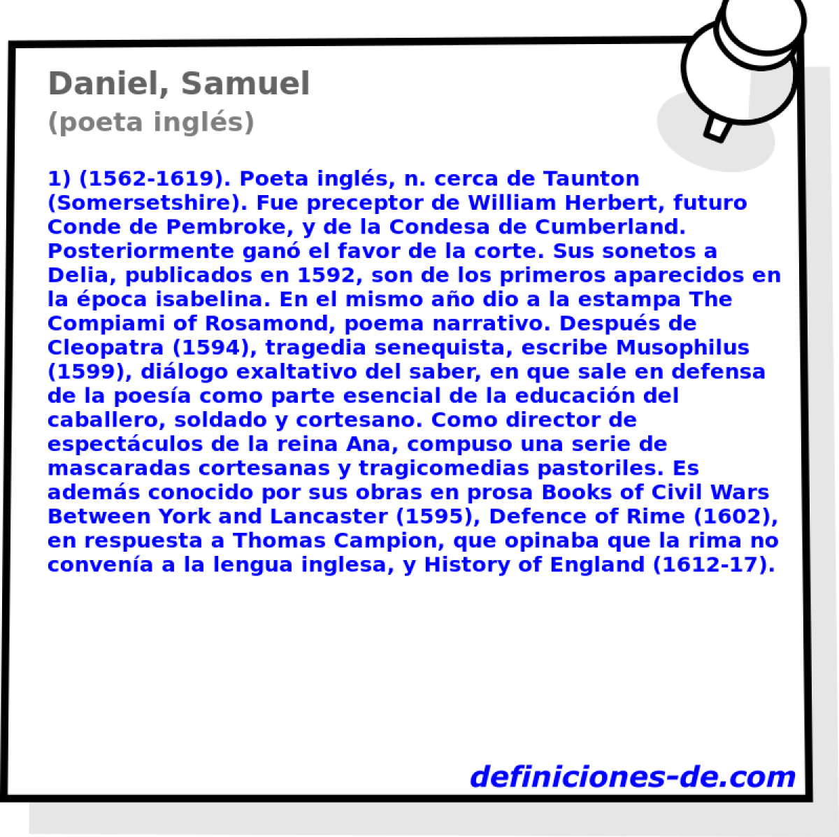 Daniel, Samuel (poeta ingls)