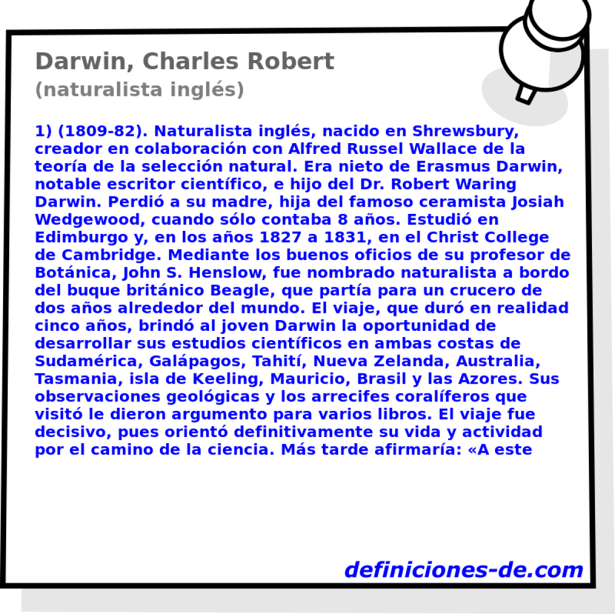 Darwin, Charles Robert (naturalista ingls)