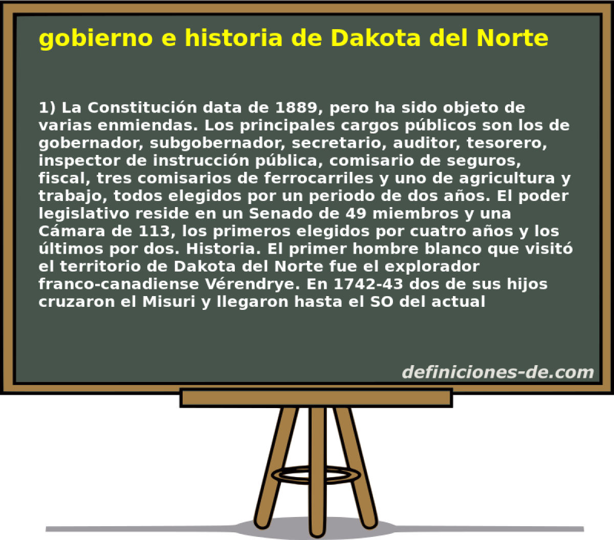 gobierno e historia de Dakota del Norte 