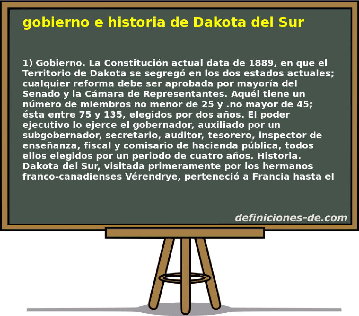 gobierno e historia de Dakota del Sur 