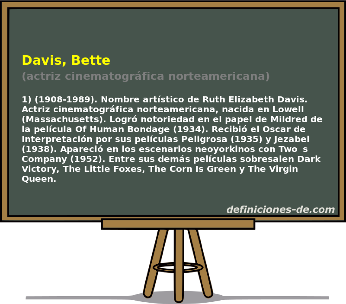 Davis, Bette (actriz cinematogrfica norteamericana)