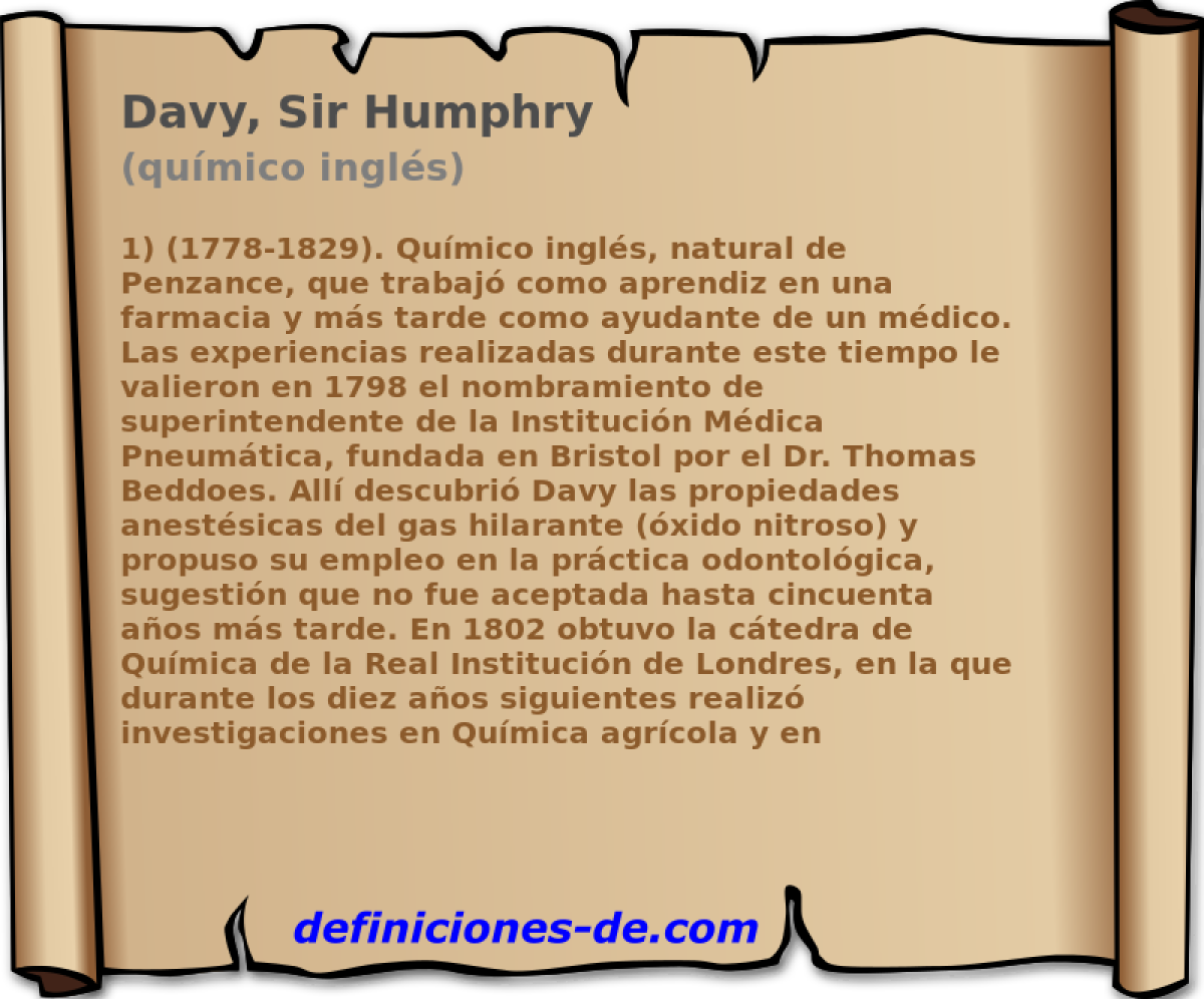Davy, Sir Humphry (qumico ingls)