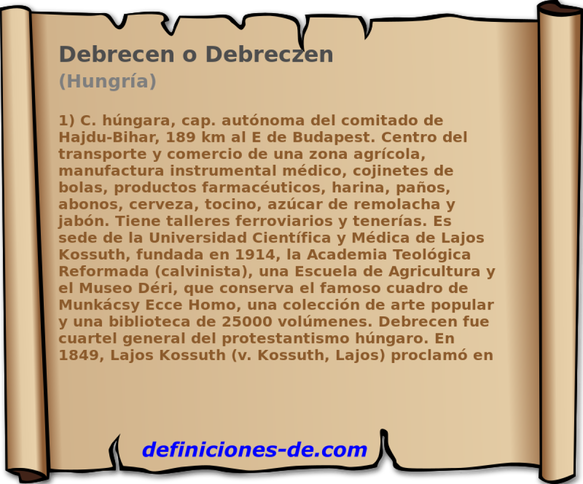Debrecen o Debreczen (Hungra)