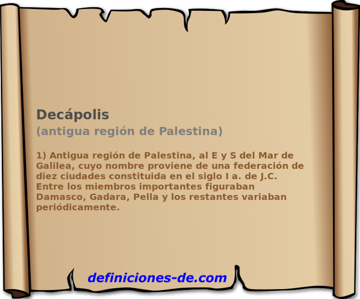 Decpolis (antigua regin de Palestina)