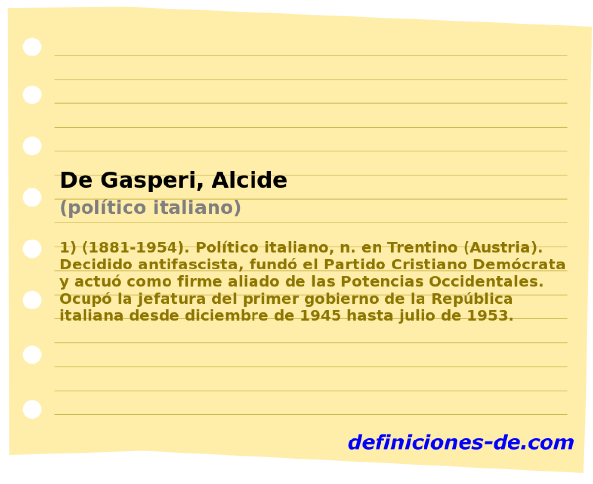 De Gasperi, Alcide (poltico italiano)