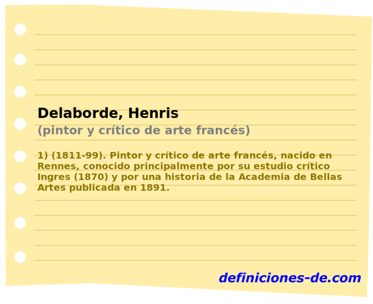 Delaborde, Henris (pintor y crtico de arte francs)