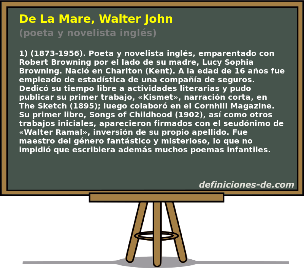 De La Mare, Walter John (poeta y novelista ingls)