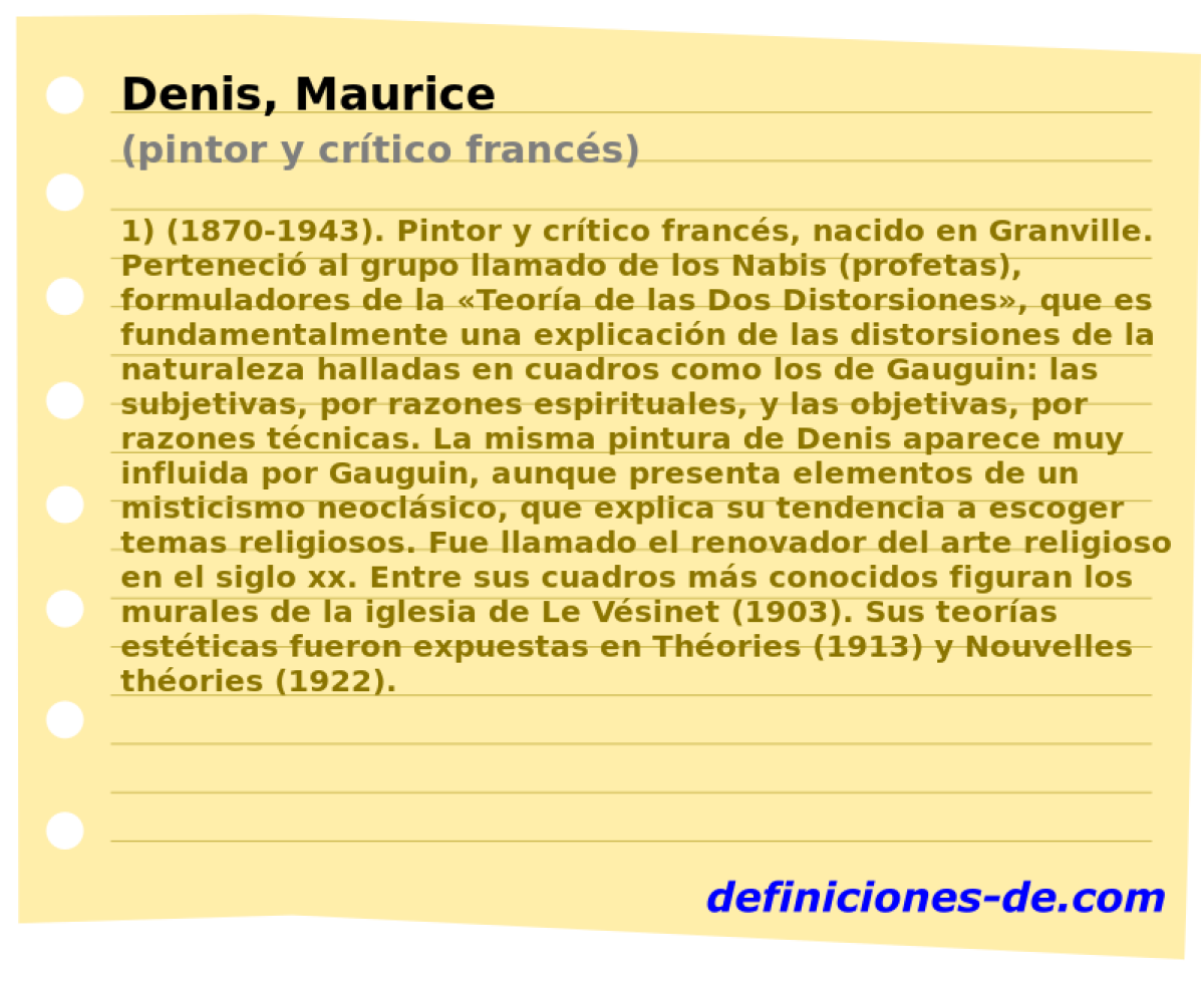Denis, Maurice (pintor y crtico francs)