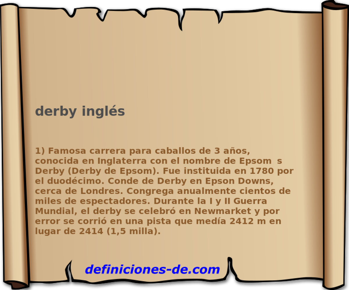 derby ingls 