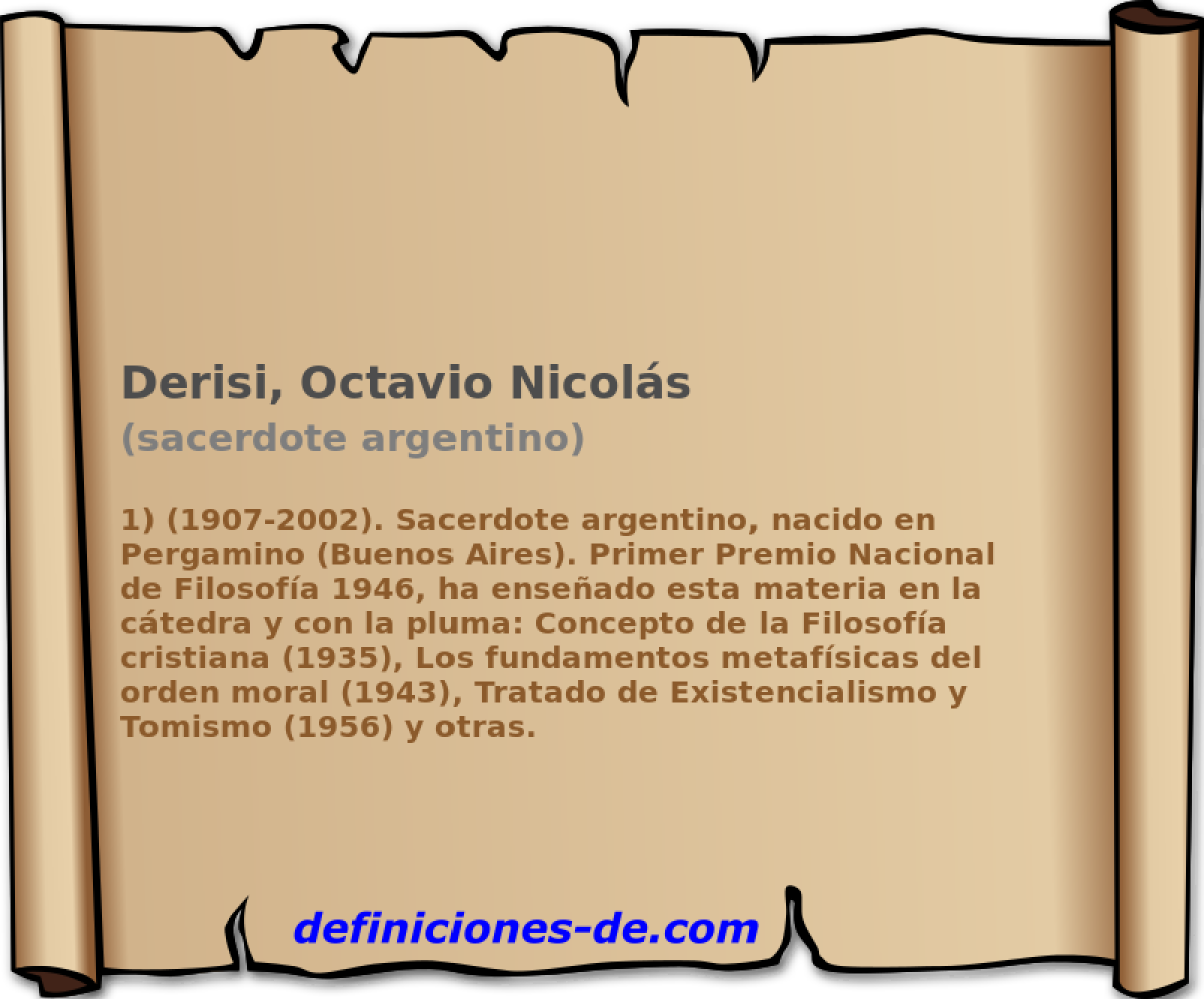 Derisi, Octavio Nicols (sacerdote argentino)