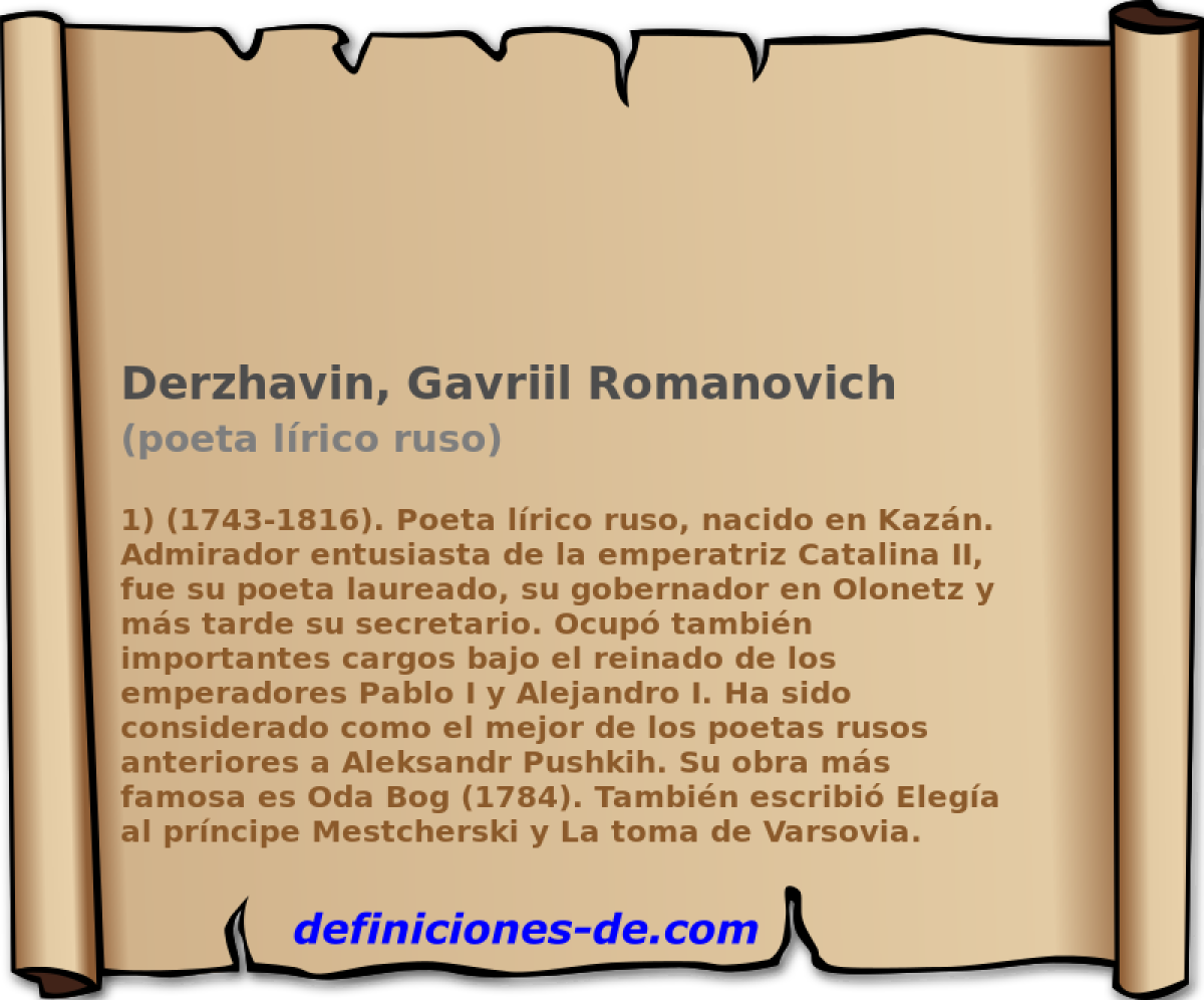 Derzhavin, Gavriil Romanovich (poeta lrico ruso)