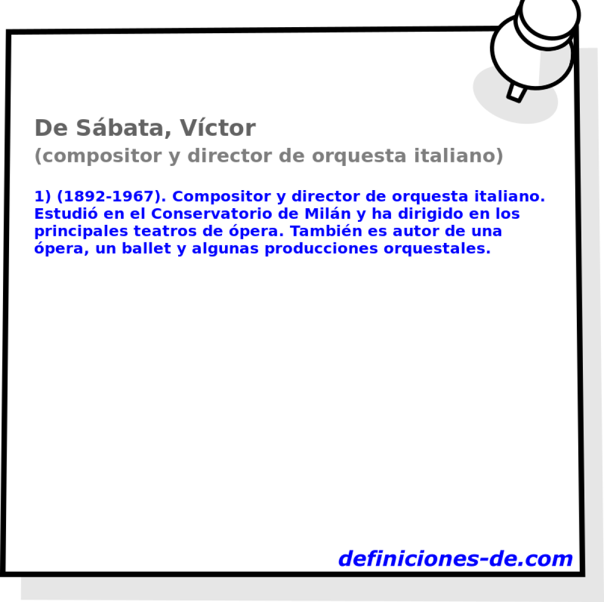 De Sbata, Vctor (compositor y director de orquesta italiano)