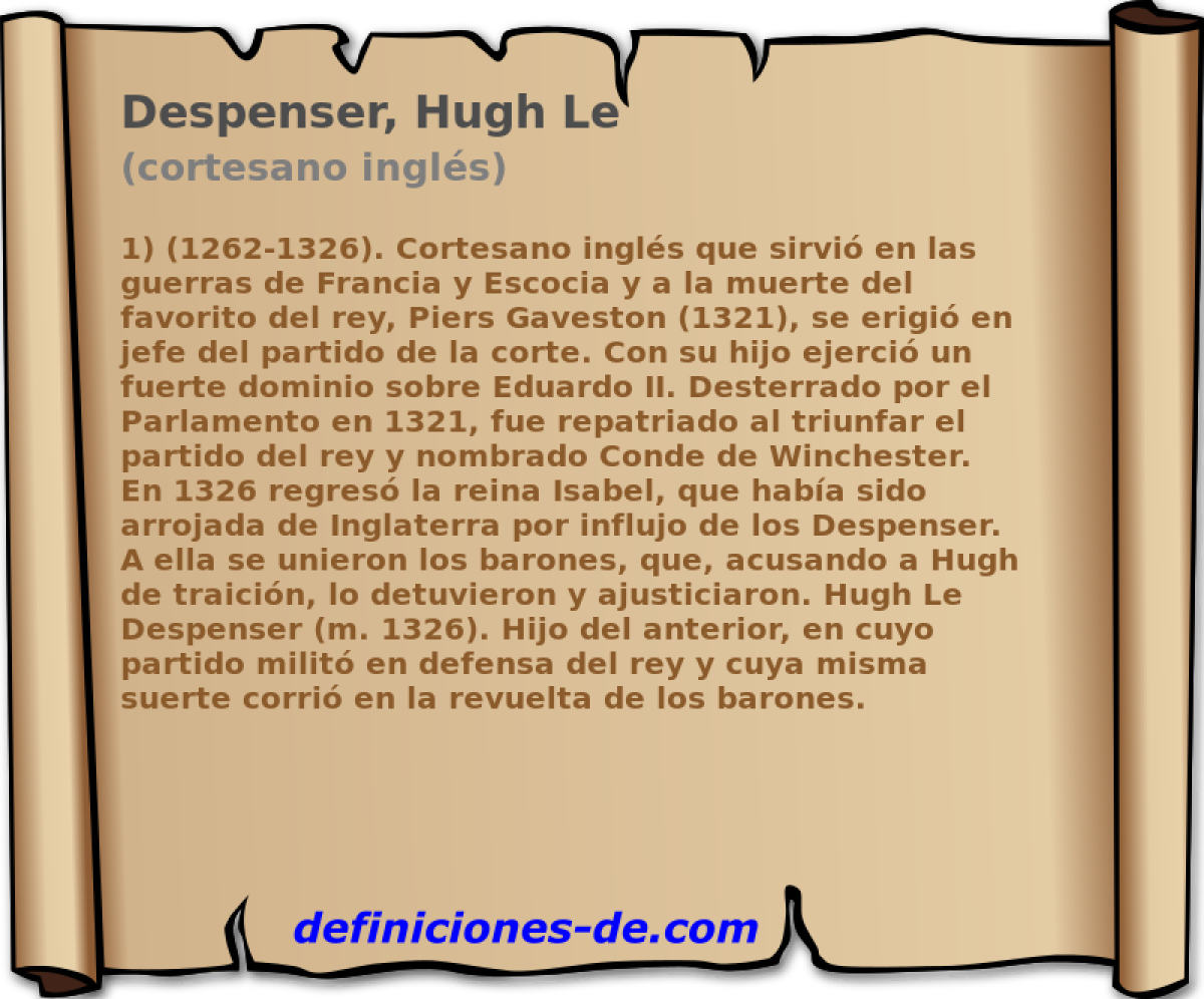 Despenser, Hugh Le (cortesano ingls)