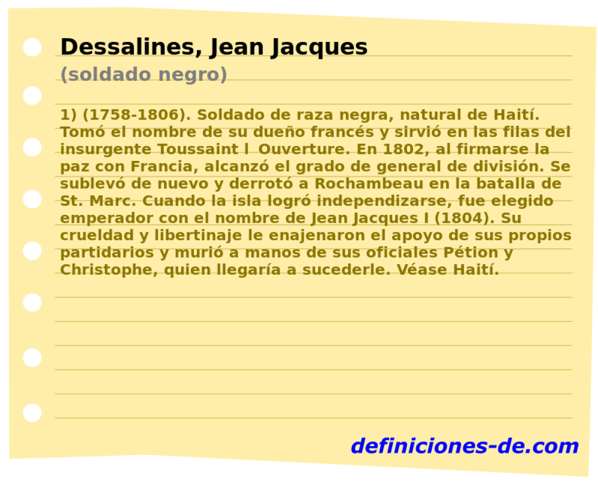 Dessalines, Jean Jacques (soldado negro)