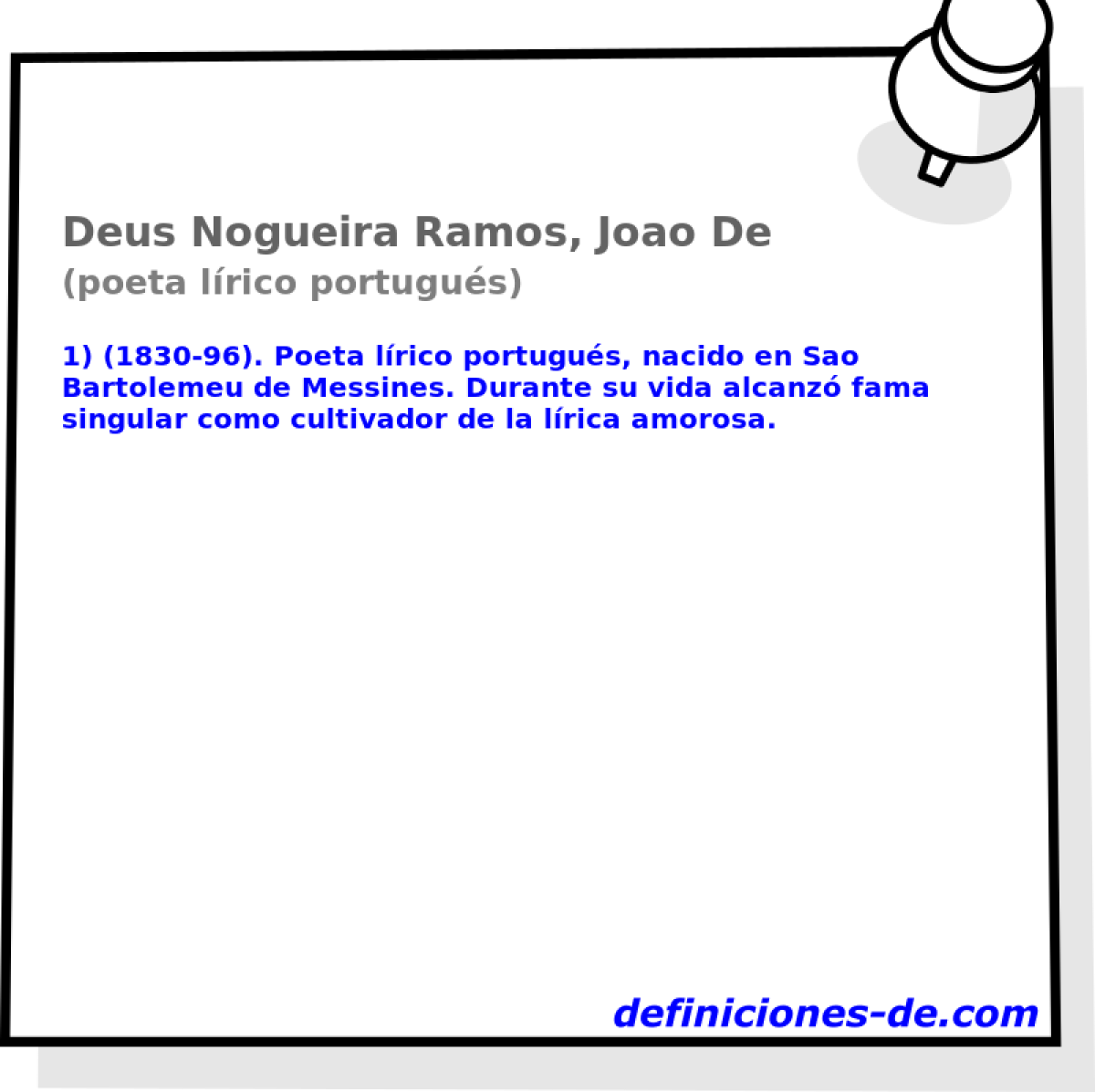 Deus Nogueira Ramos, Joao De (poeta lrico portugus)