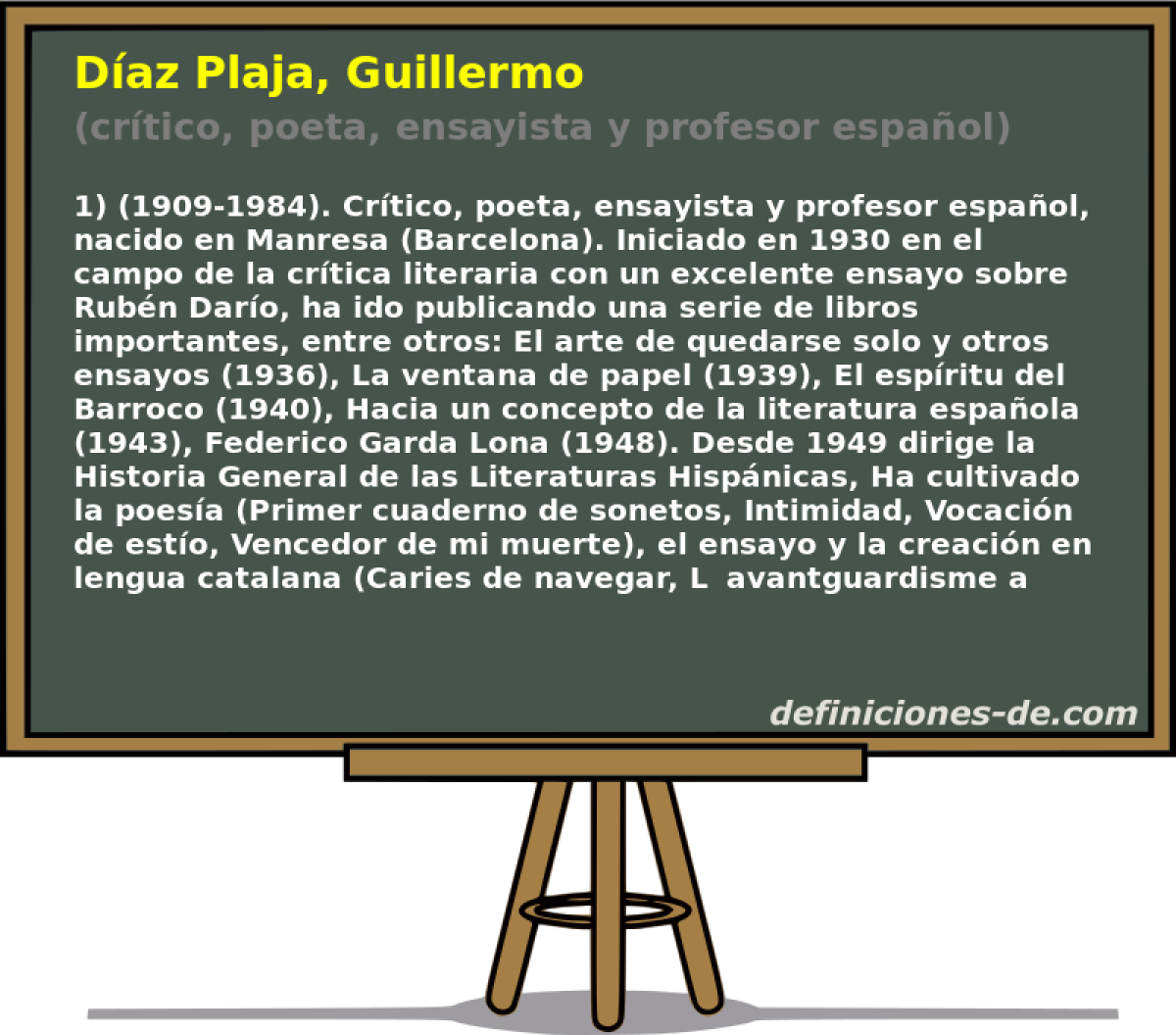 Daz Plaja, Guillermo (crtico, poeta, ensayista y profesor espaol)