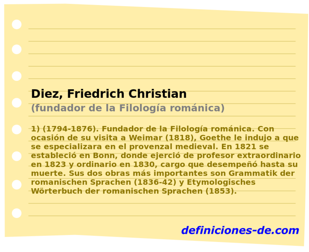 Diez, Friedrich Christian (fundador de la Filologa romnica)