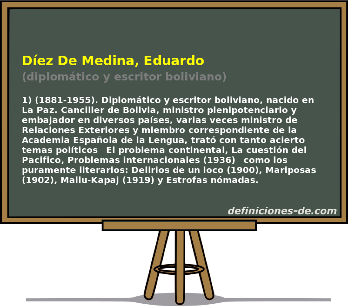 Dez De Medina, Eduardo (diplomtico y escritor boliviano)