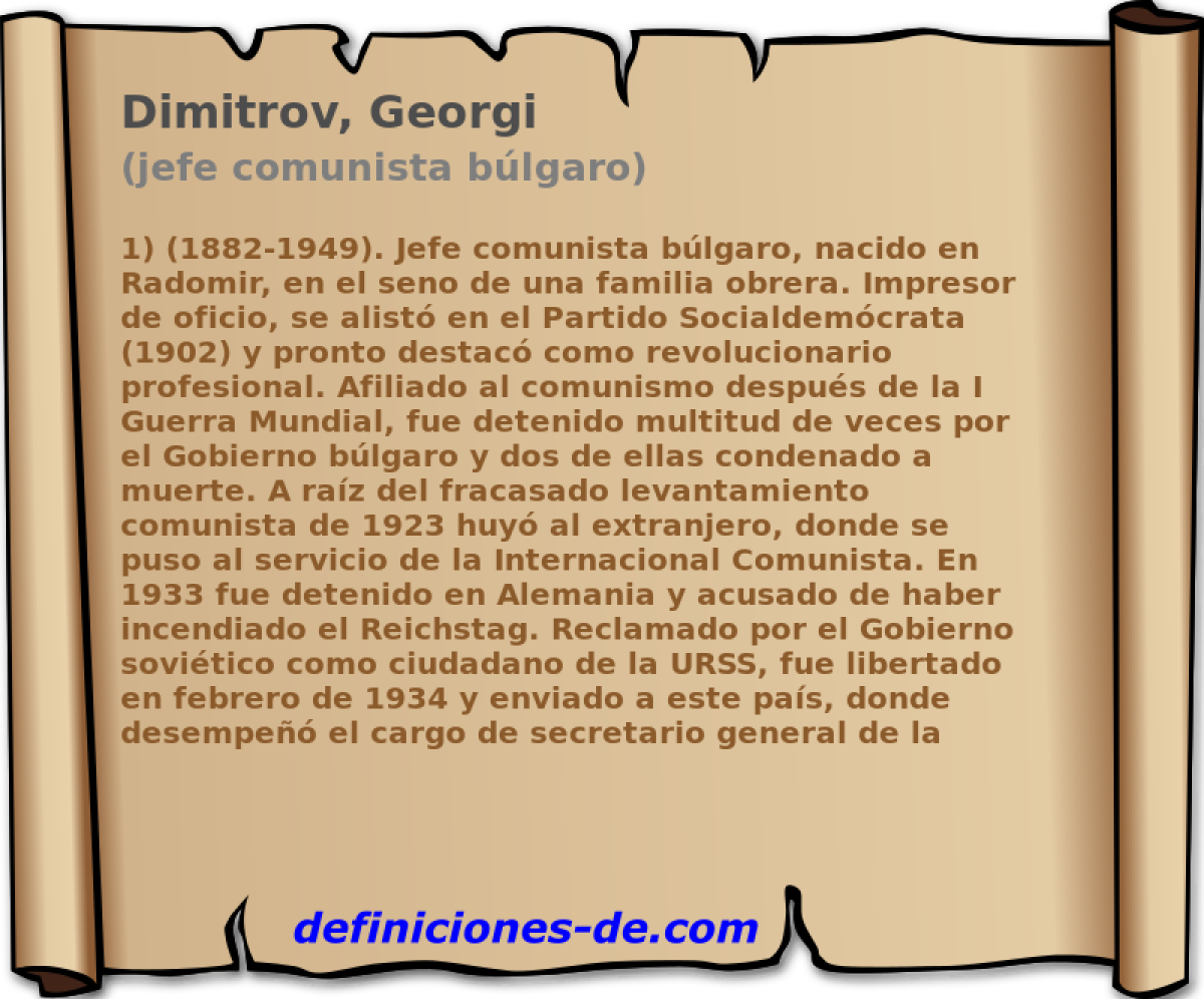 Dimitrov, Georgi (jefe comunista blgaro)