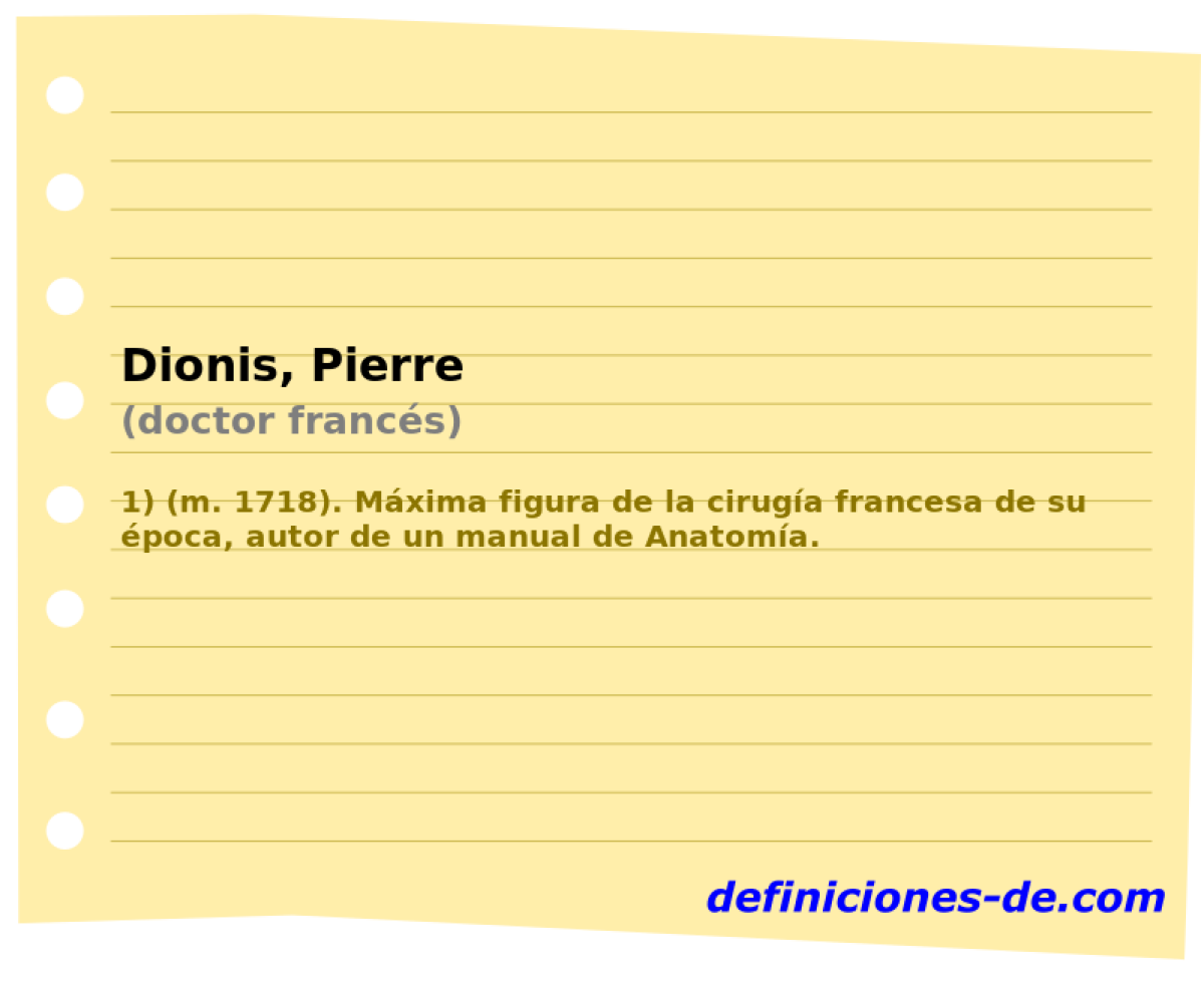 Dionis, Pierre (doctor francs)