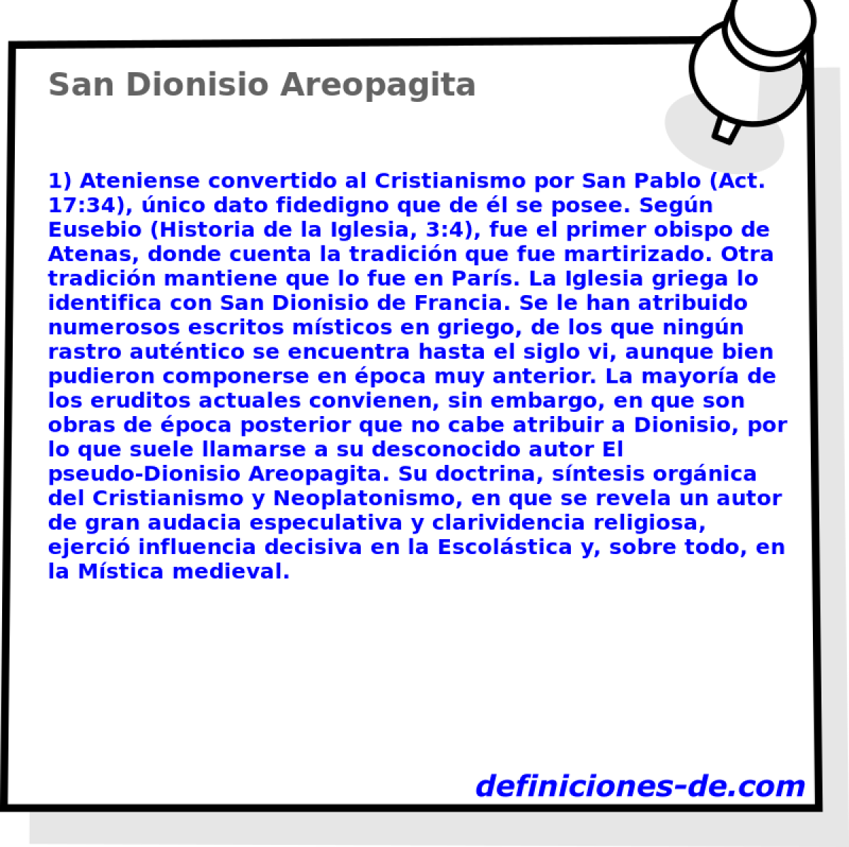 San Dionisio Areopagita 