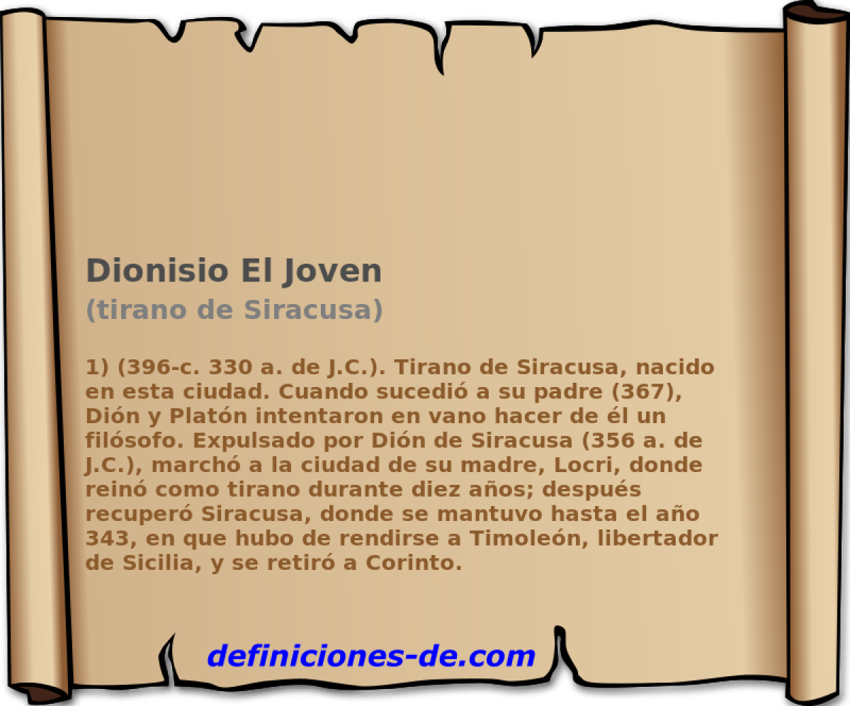 Dionisio El Joven (tirano de Siracusa)