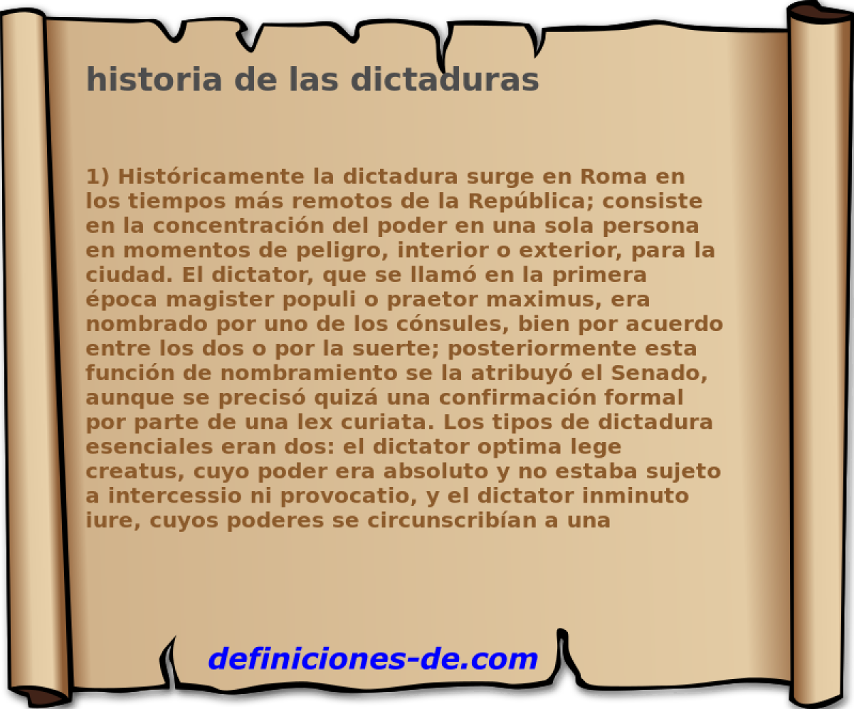 historia de las dictaduras 