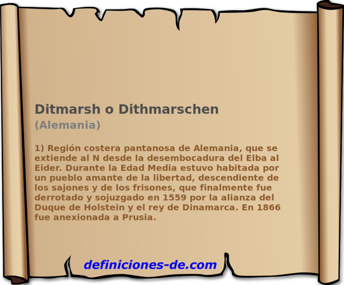 Ditmarsh o Dithmarschen (Alemania)