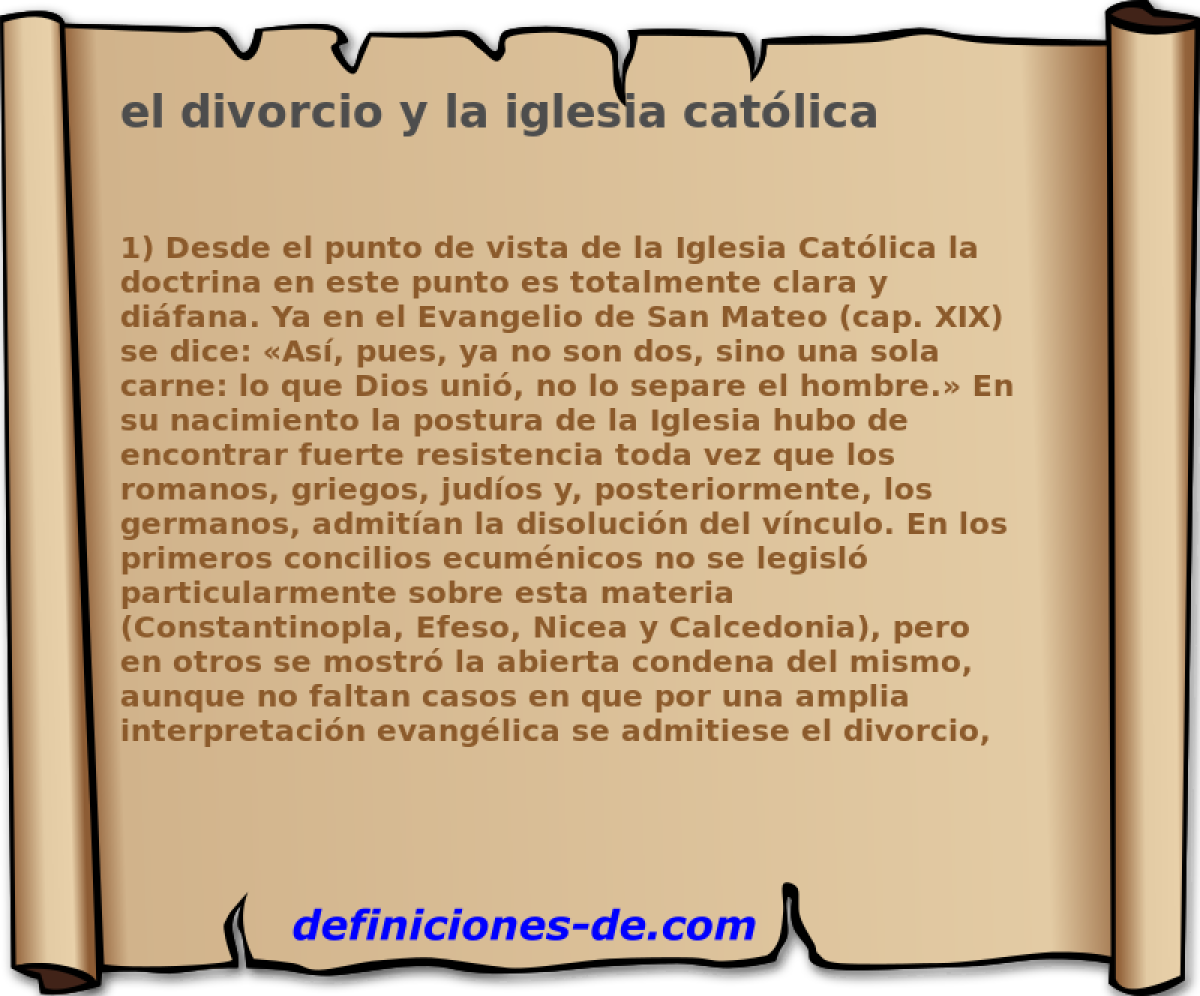 el divorcio y la iglesia catlica 