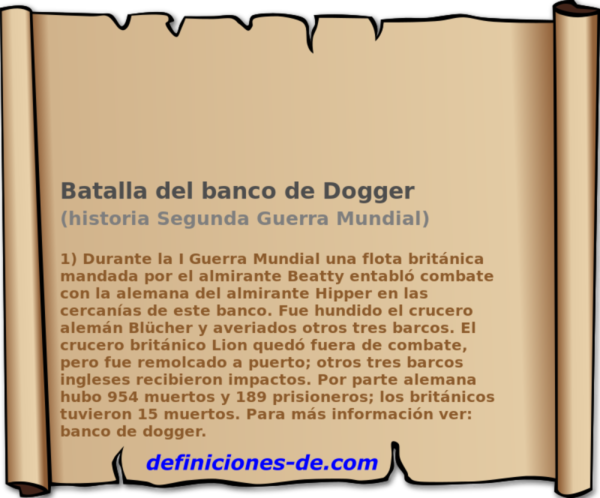 Batalla del banco de Dogger (historia Segunda Guerra Mundial)