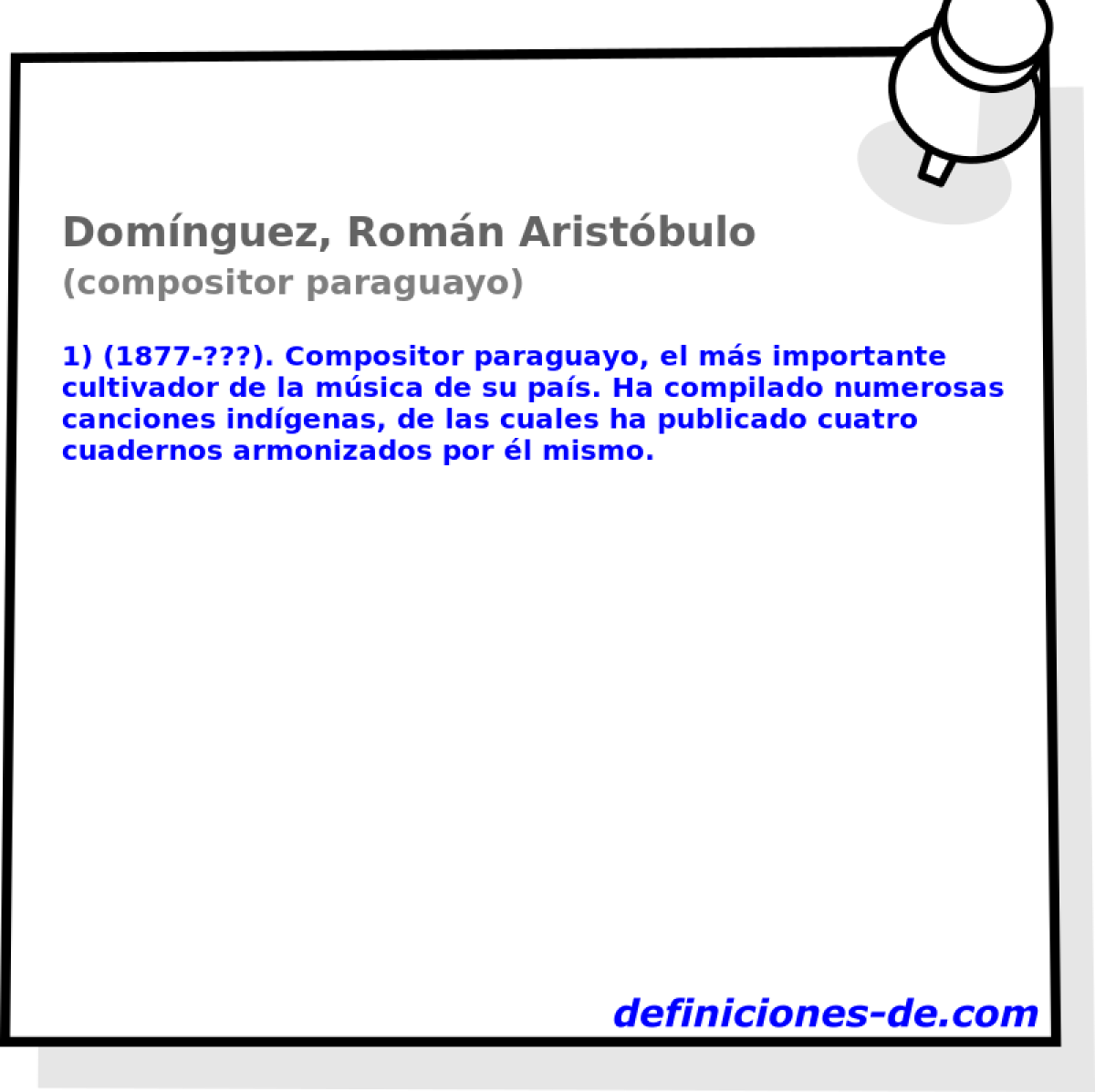 Domnguez, Romn Aristbulo (compositor paraguayo)