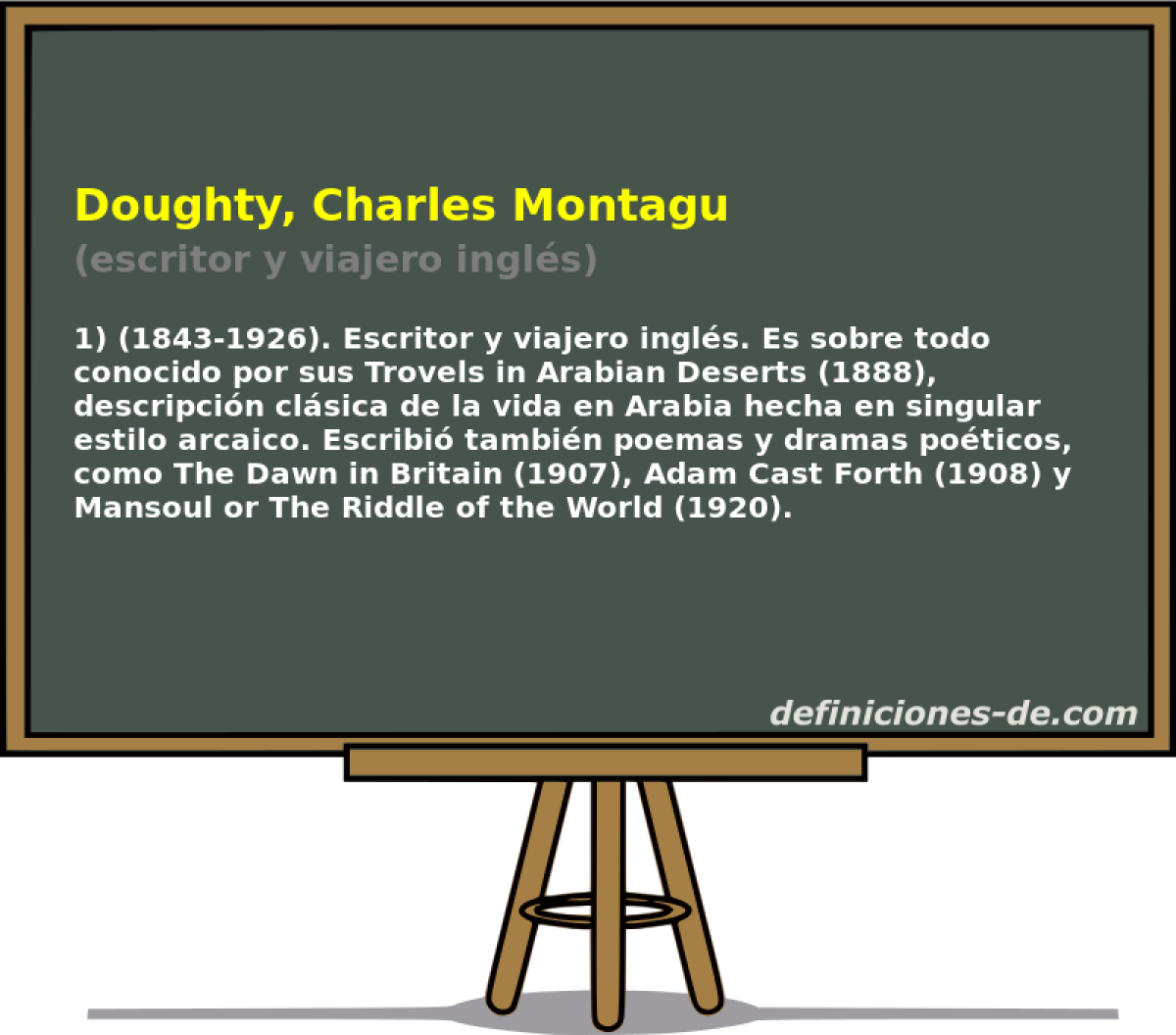 Doughty, Charles Montagu (escritor y viajero ingls)