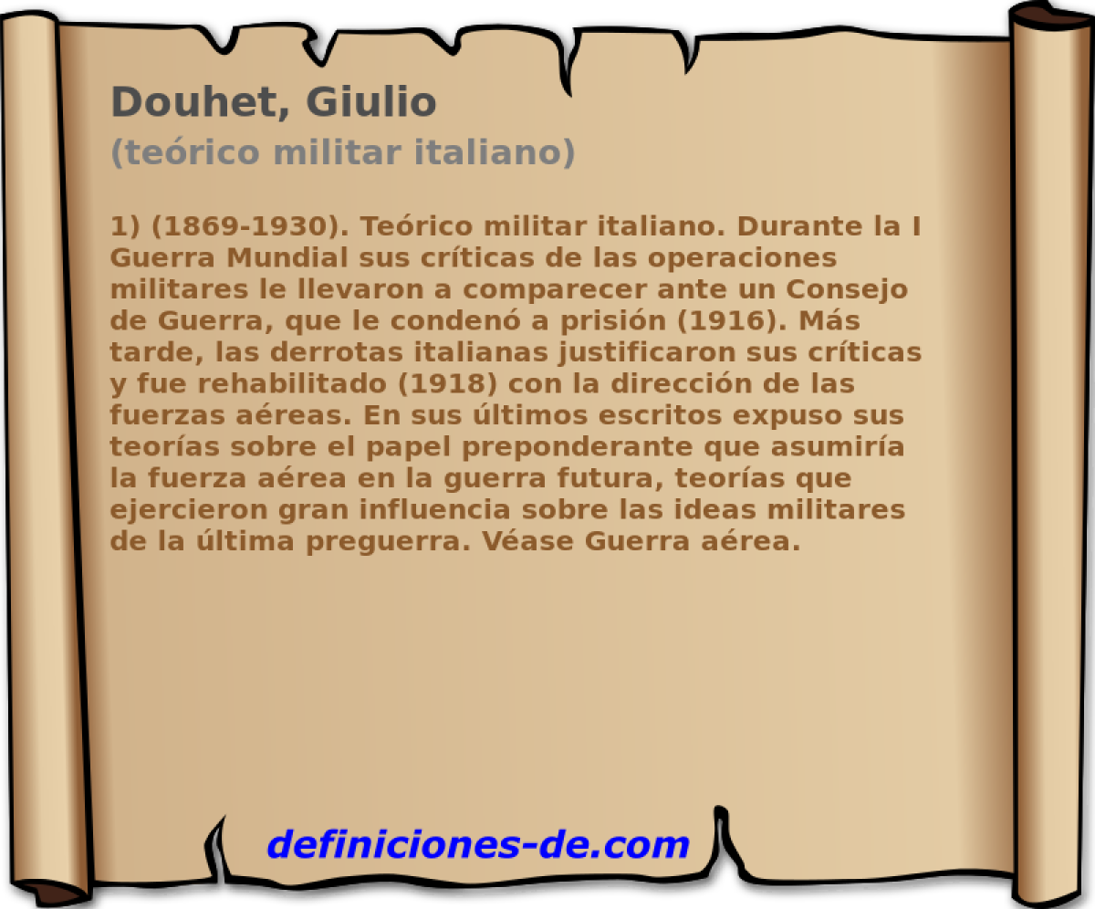 Douhet, Giulio (terico militar italiano)