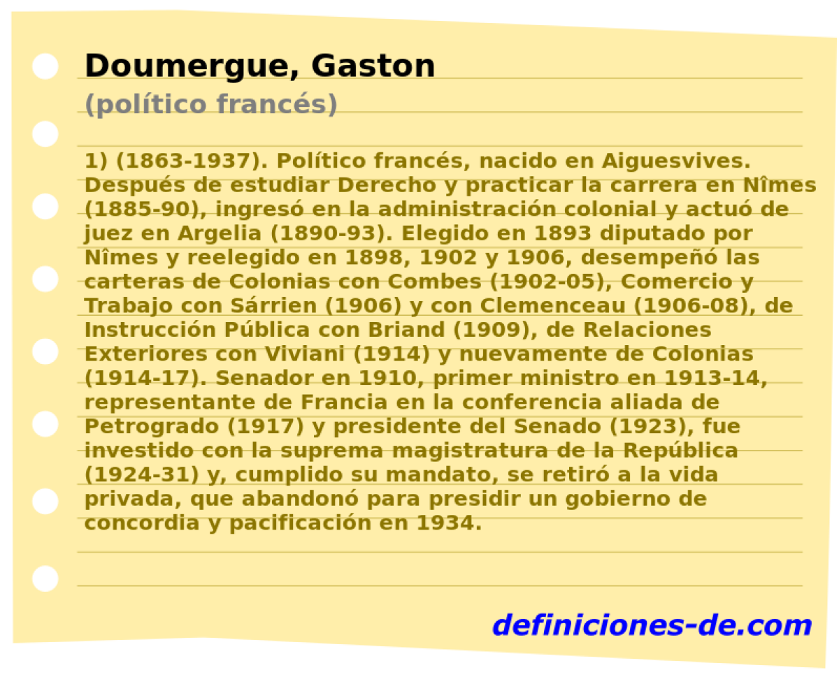 Doumergue, Gaston (poltico francs)