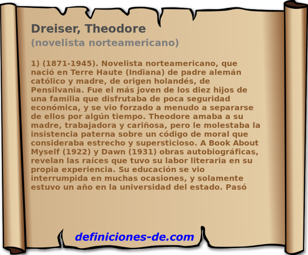 Dreiser, Theodore (novelista norteamericano)