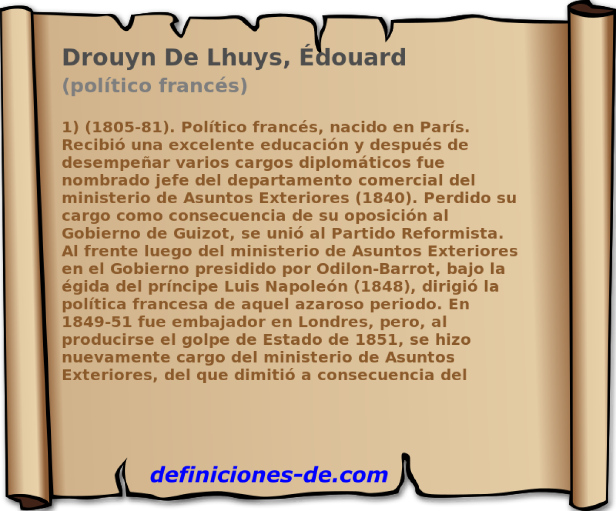 Drouyn De Lhuys, douard (poltico francs)