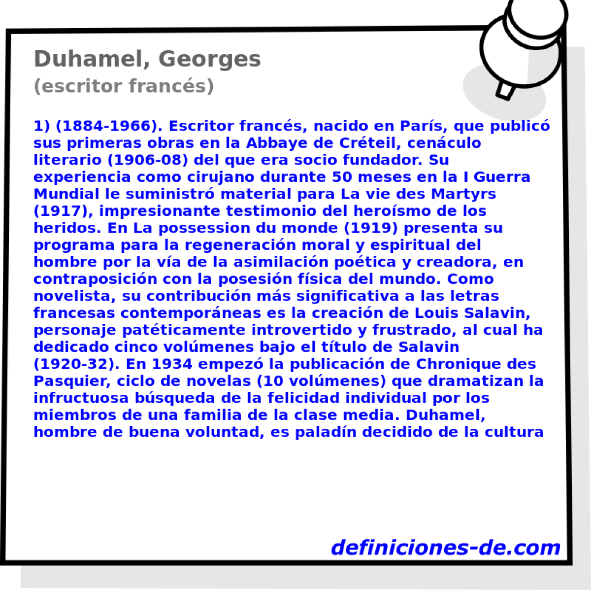 Duhamel, Georges (escritor francs)